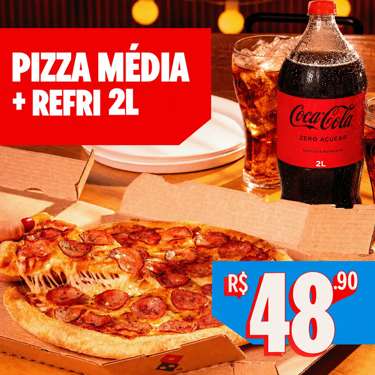 Pizza Média + Refri 2L